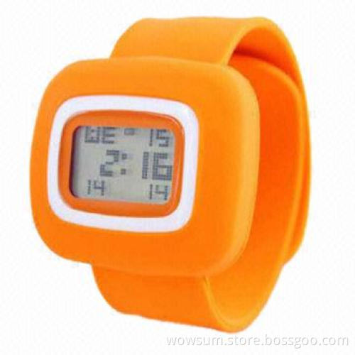 Digital Slap Watch, Various Colors are Available, with Eco-friendly Silicone